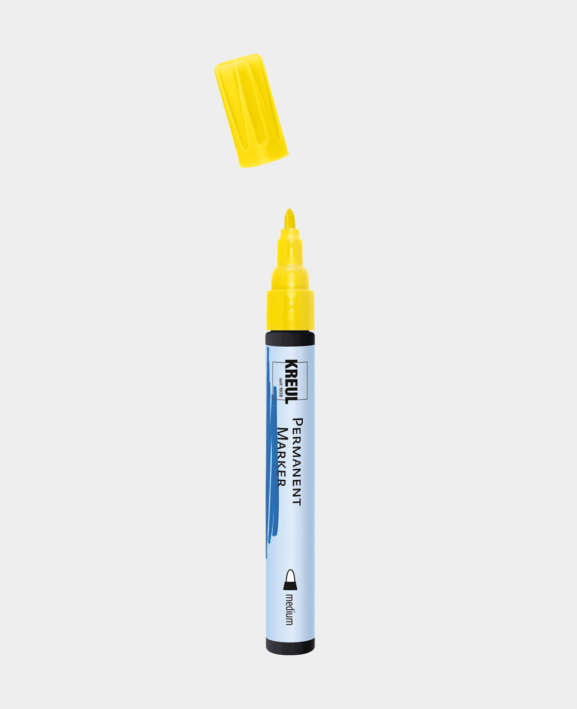 KREUL Permanent Marker, medium yellow, 5-3 mm