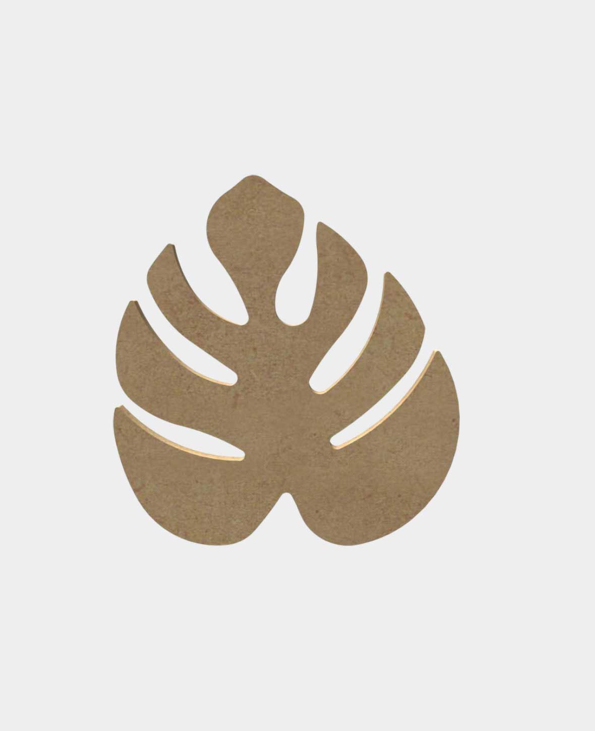 MDF naturel, Monstera, 12x13cm