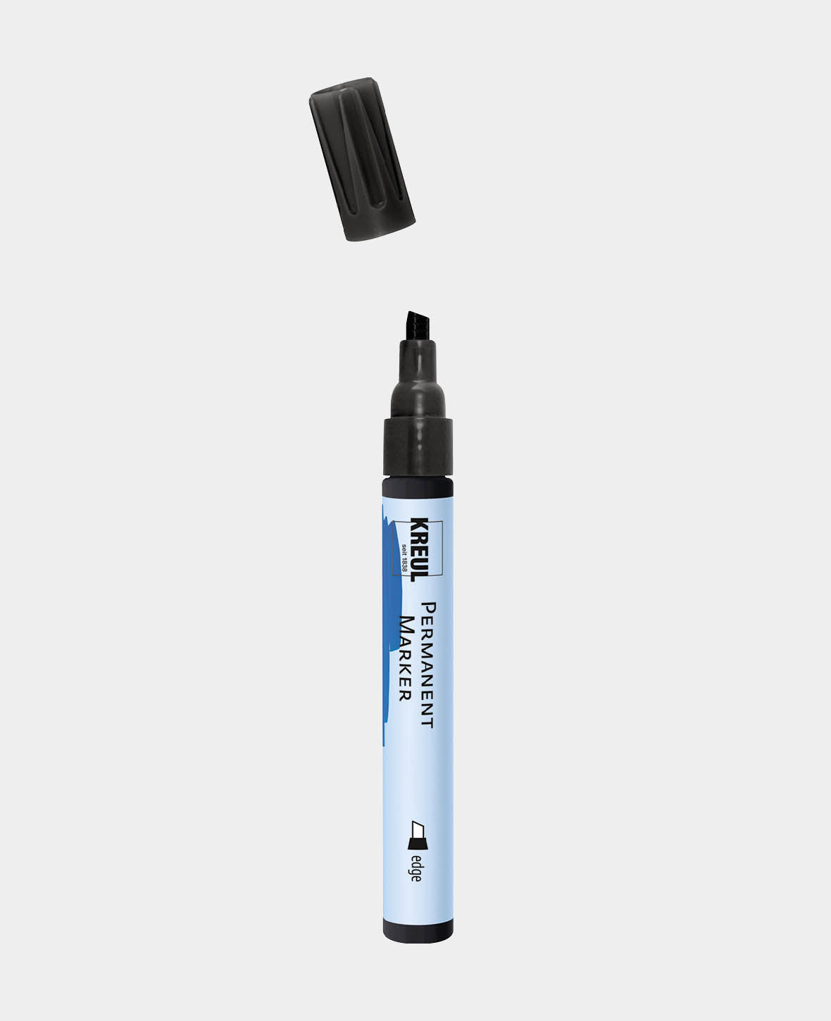 KREUL Permanent Marker Chisel Tip, Black, Line Width approx. 1-5 mm