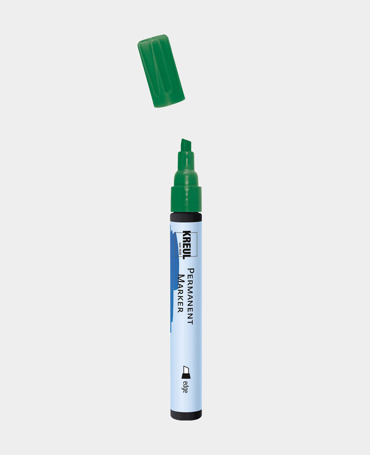 KREUL Permanent Marker Chisel Tip, Green, Line Width approx. 1-5 mm
