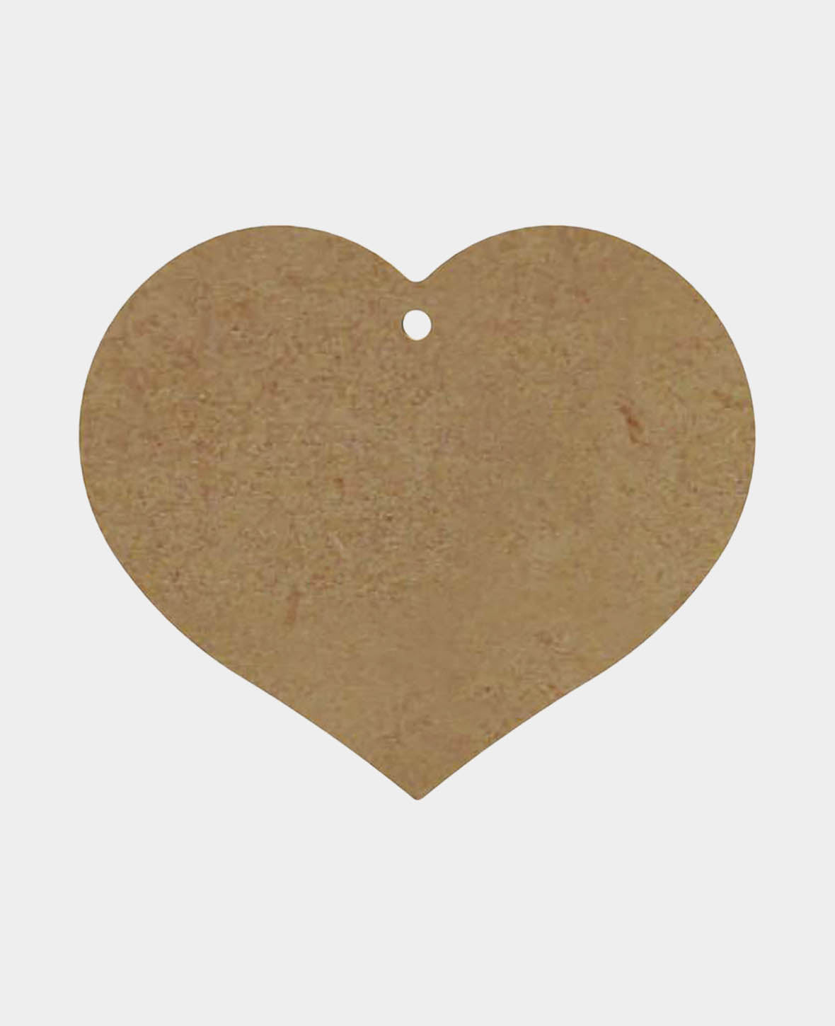 Cœur décoratif en MDF, 10 x 0.5 x 9 cm, marron, 1 pièce