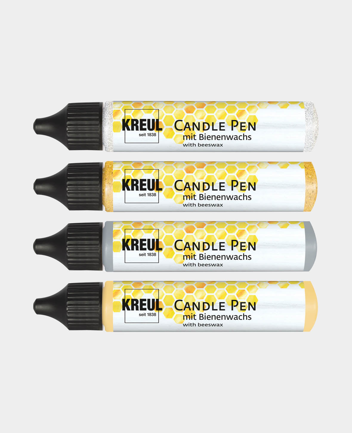 Candle Pen Set Glamour Lighting, Silber & Gold, 4 x 29 ml