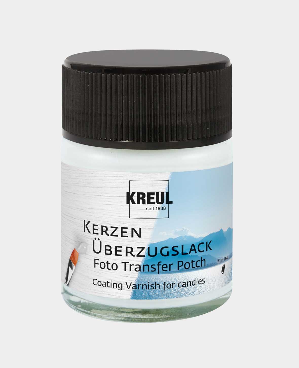 KREUL Vernis de finition pour bougies Foto Transfer Potch aspect satiné 50 ml
