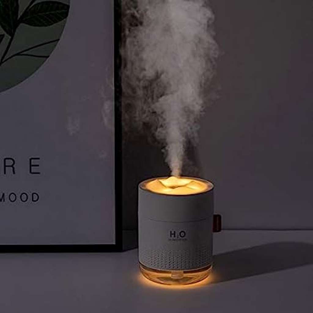 USB Luftbefeuchter Aroma Öl Diffuser mit LED Beleuchtung, Weiss, 500 ml