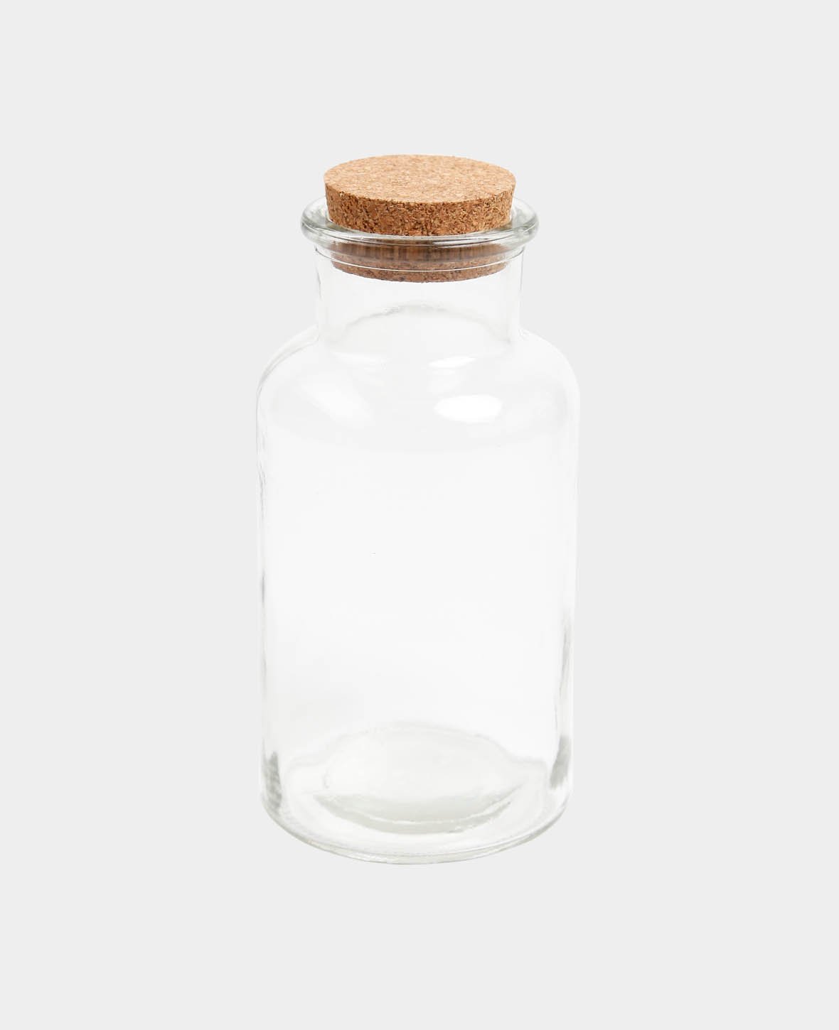 Glass with cork stopper, ø 8 x 17.5 cm, 500 ml