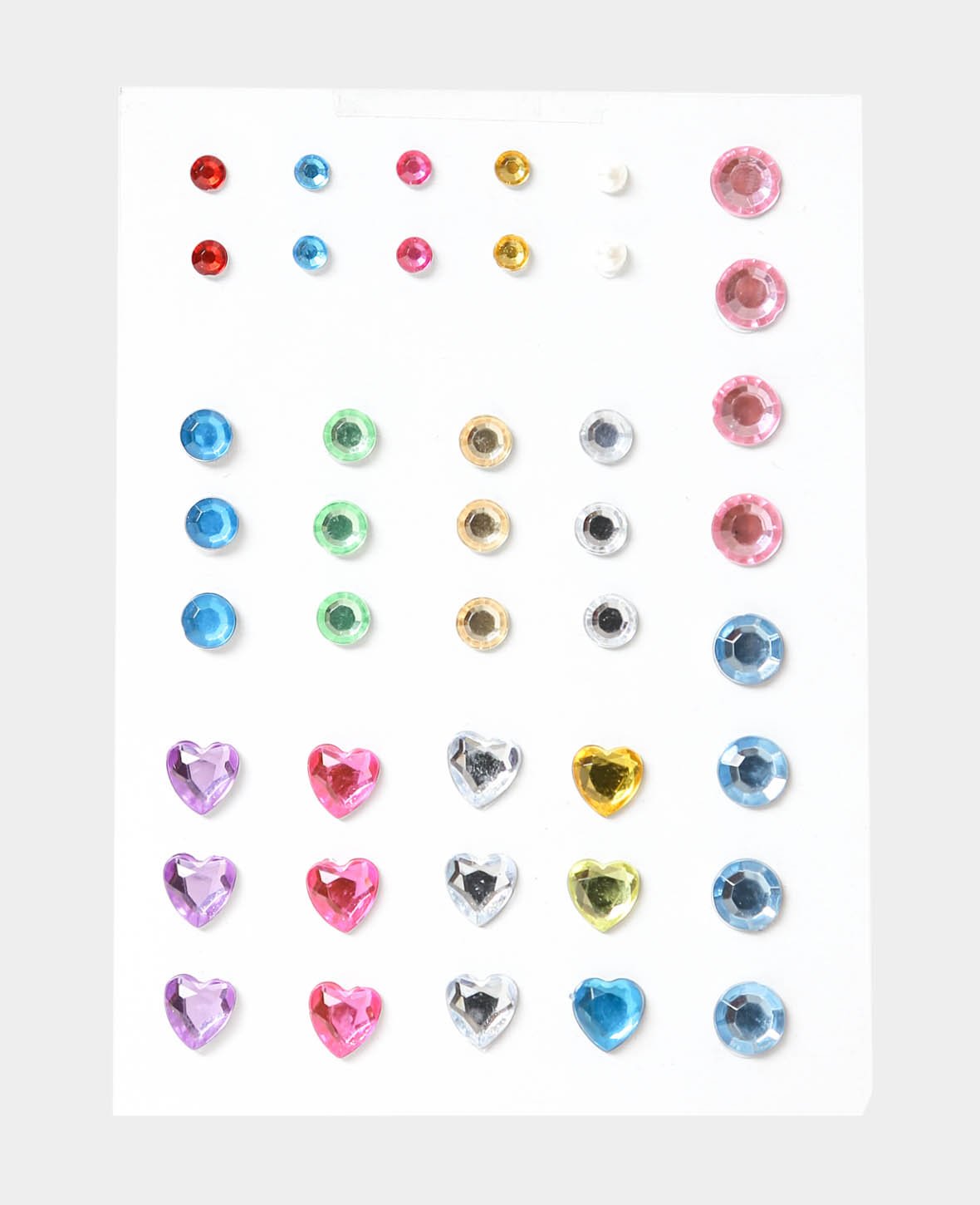Crystal Sticker Set I, Bunt, ca. ø 4-8 mm, 42 Stk.