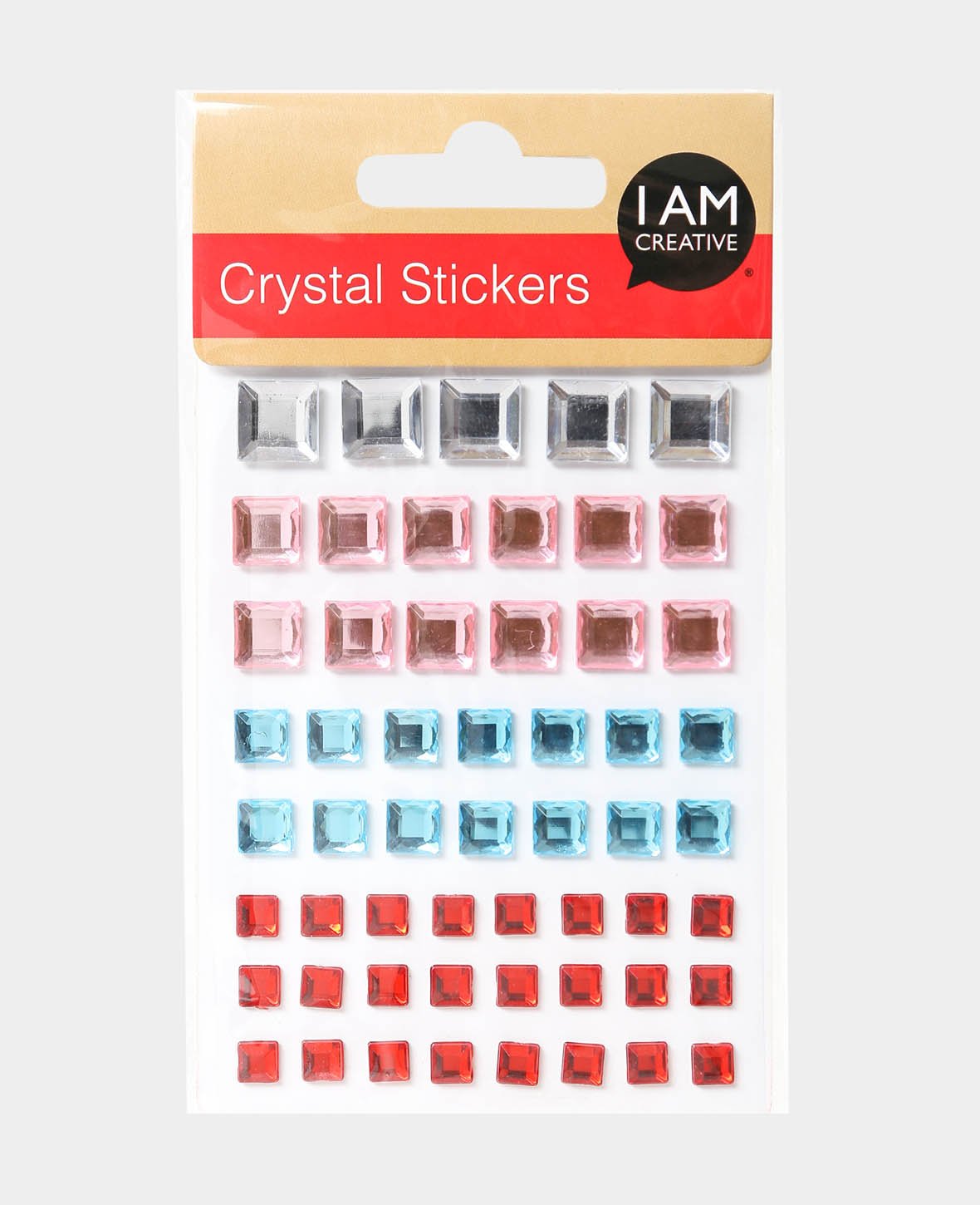 Crystal Sticker Set V, Bunt, ca. 6-12 mm, 55 Stk.