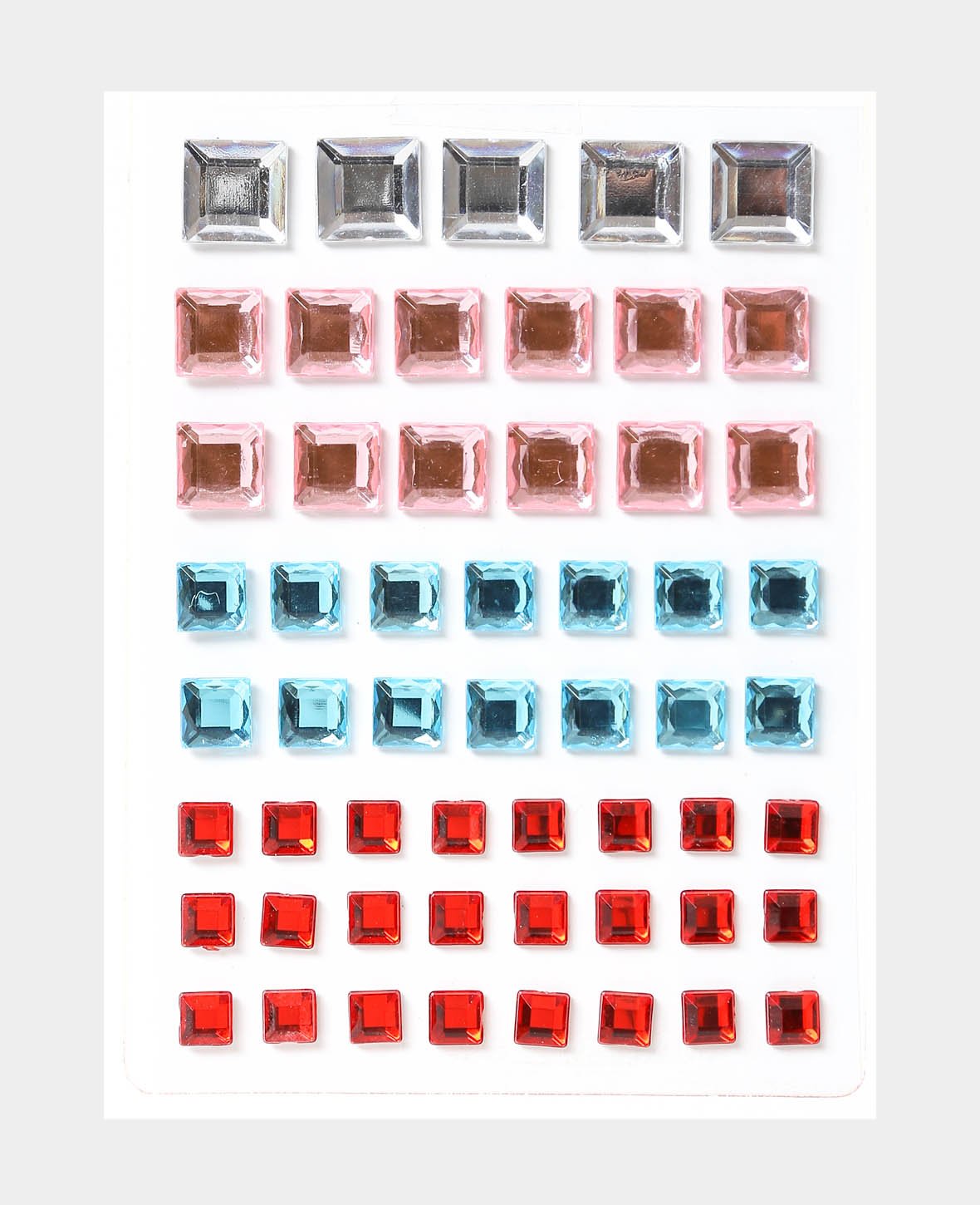 Crystal Sticker Set V, Bunt, ca. 6-12 mm, 55 Stk.