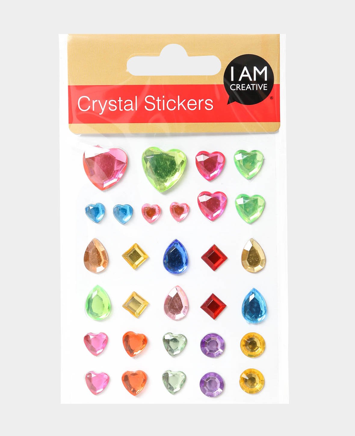 Lot de stickers « Crystal » VI, Couleurs assorties, env. ø 8-18 mm, 30 pièces