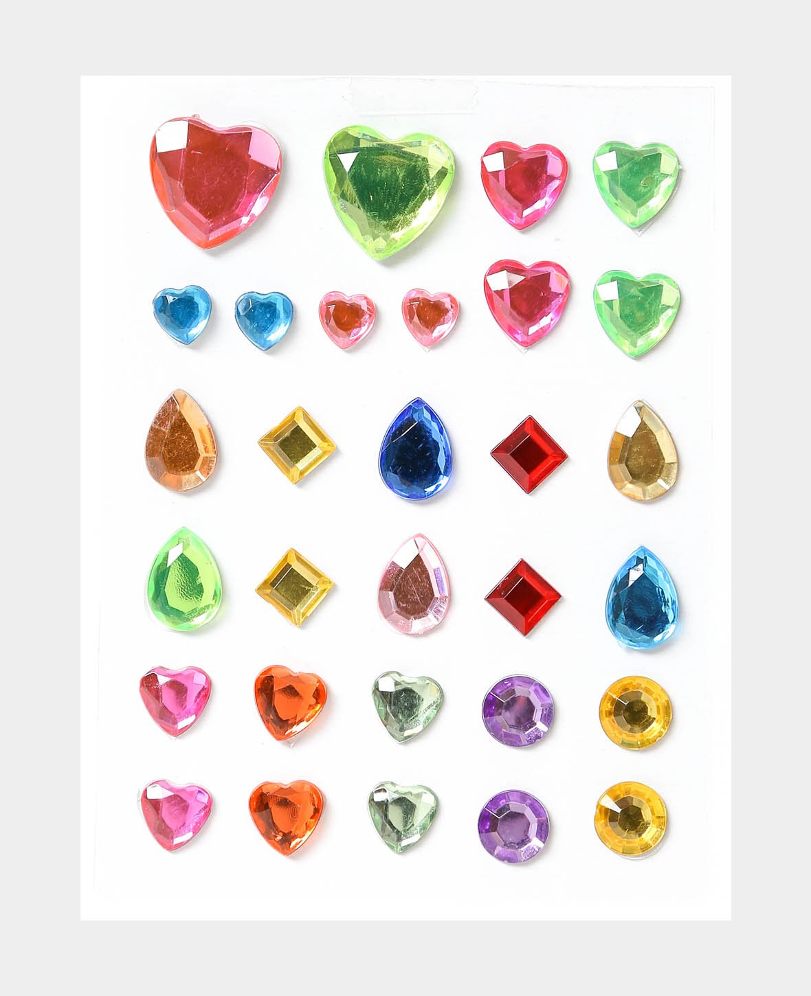 Lot de stickers « Crystal » VI, Couleurs assorties, env. ø 8-18 mm, 30 pièces