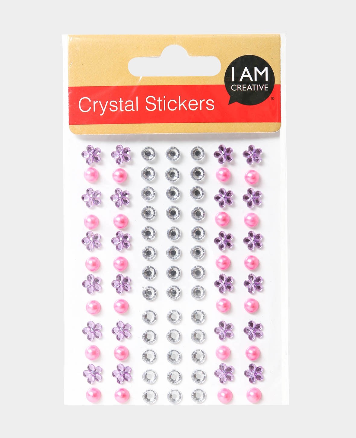 Crystal Sticker Set IX, Assorted, approx. ø 6-8 mm, 84 pcs.