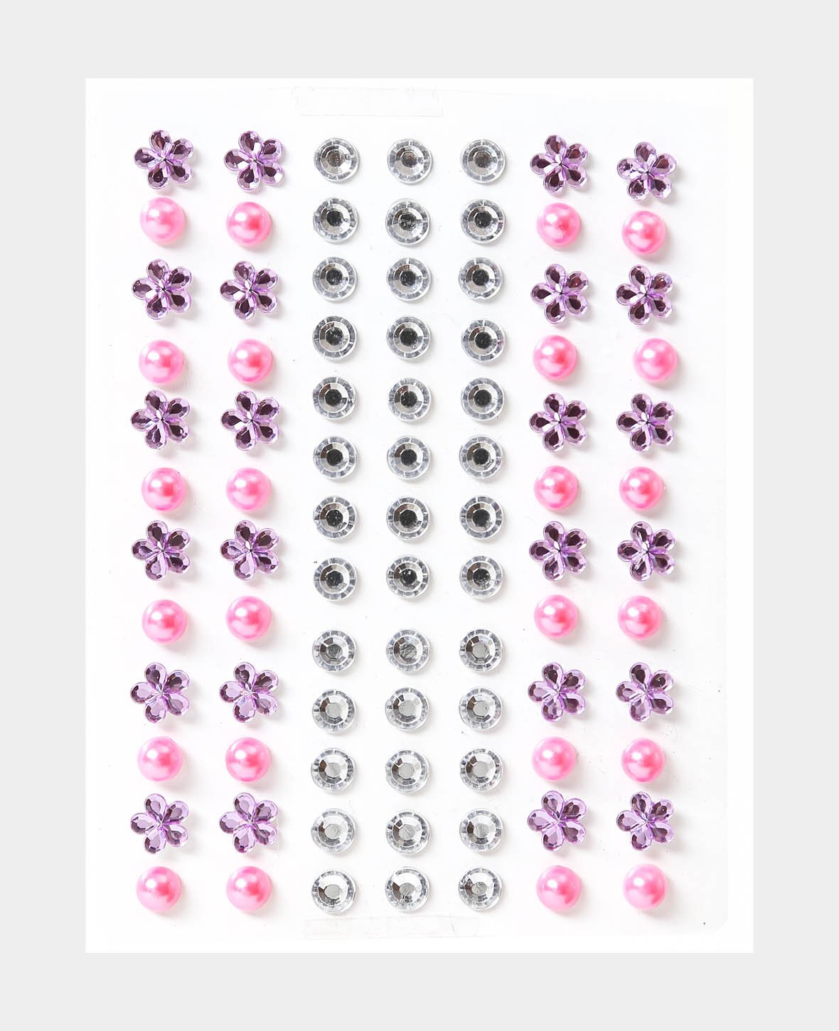 Crystal Sticker Set IX, Assorted, approx. ø 6-8 mm, 84 pcs.