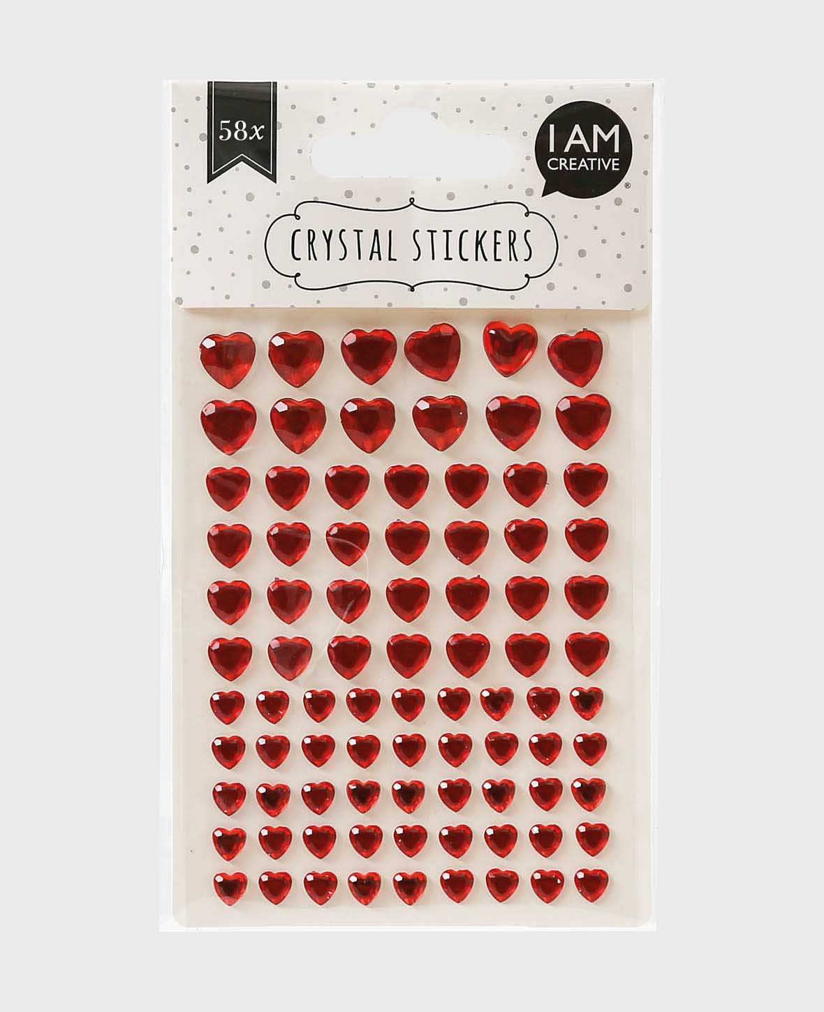 <p>Stickers Brillants Cœur, Rouges, env. ø 6-10 mm, 58 pces.</p>