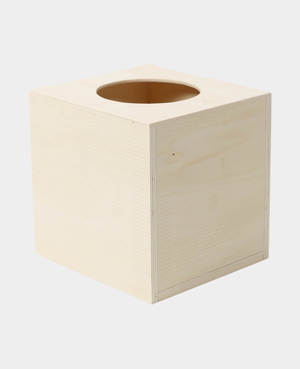 Boîte à cosmétiques carrée, Naturel, 15 × 15 × 14.5 cm, 1 pièce