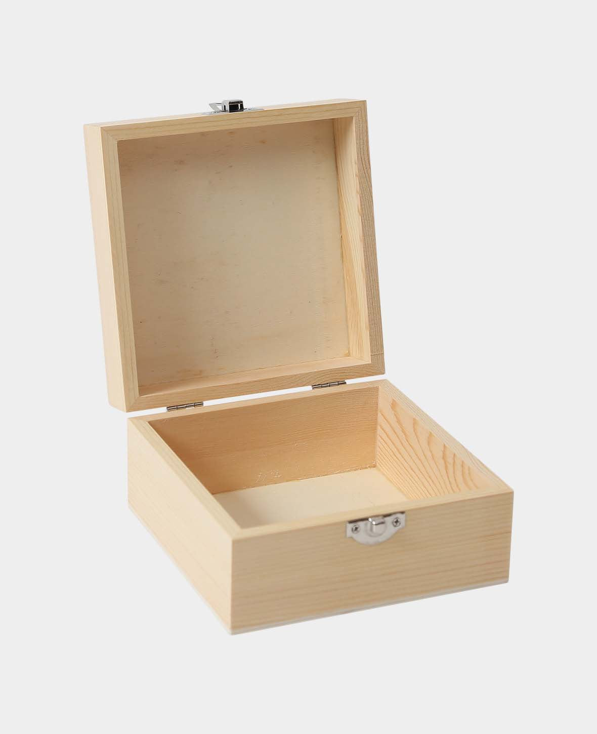 Wooden box, brown, 13 x 13 x 7 cm