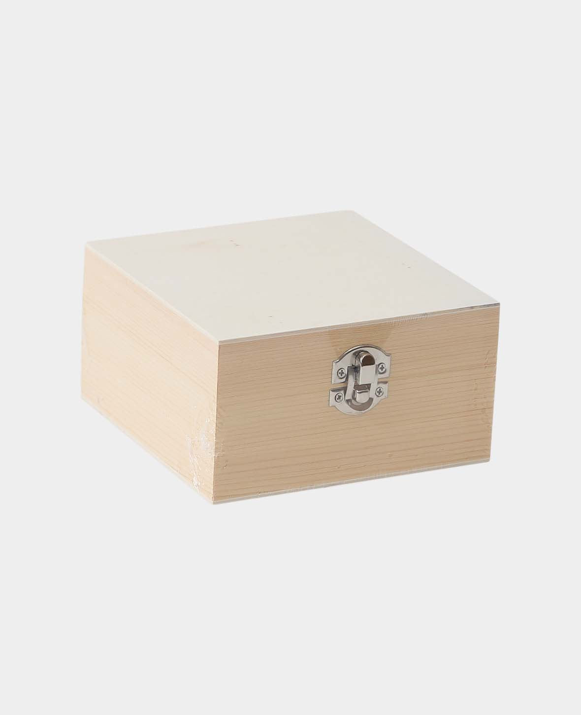 Holzbox, Braun, 13 x 13 x 7 cm