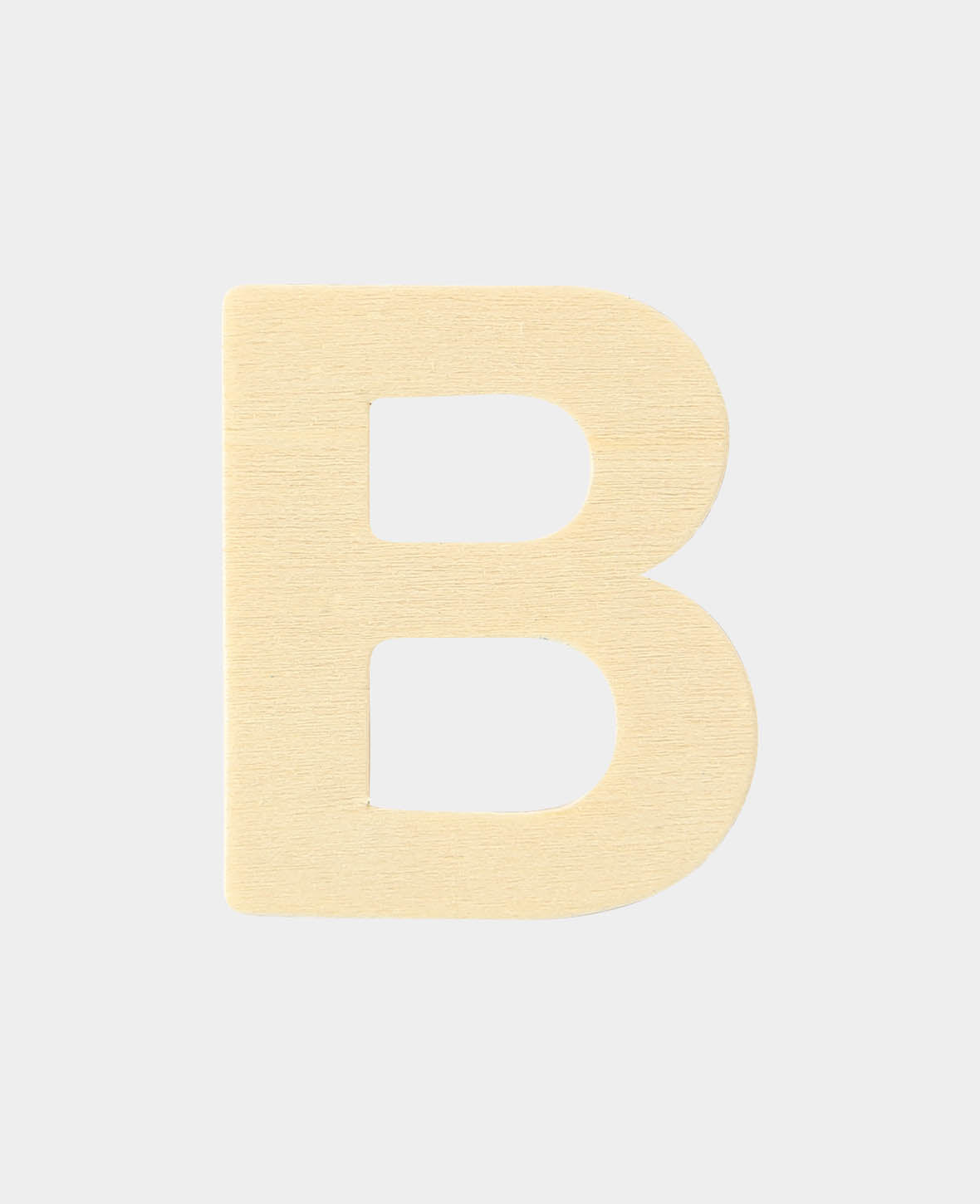 Wooden Letter B, 3.4 x 0.3 x 4 cm, Brown, 1 pc.
