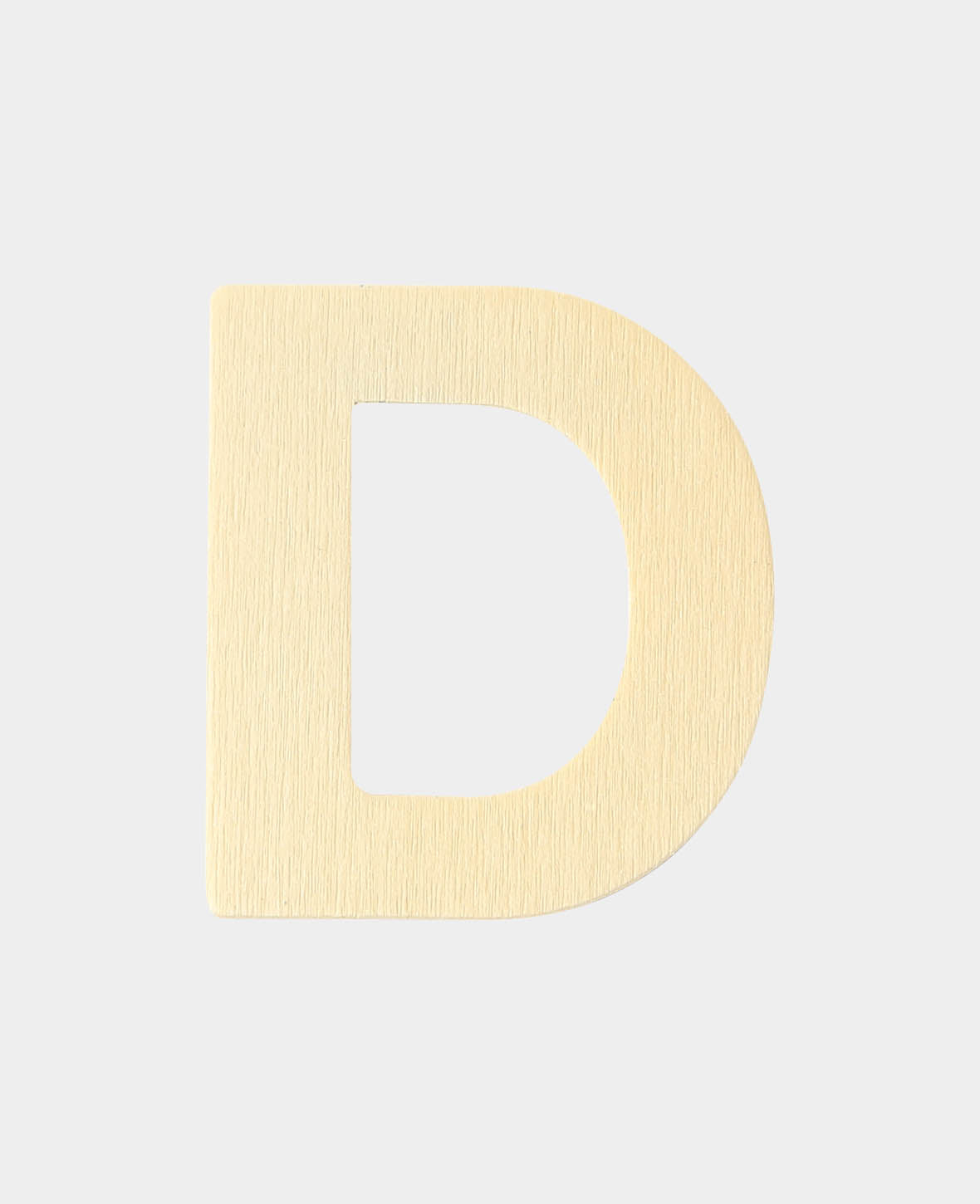 Wooden letter D, 3.6 x 0.3 x 4 cm, Brown, 1 pc.