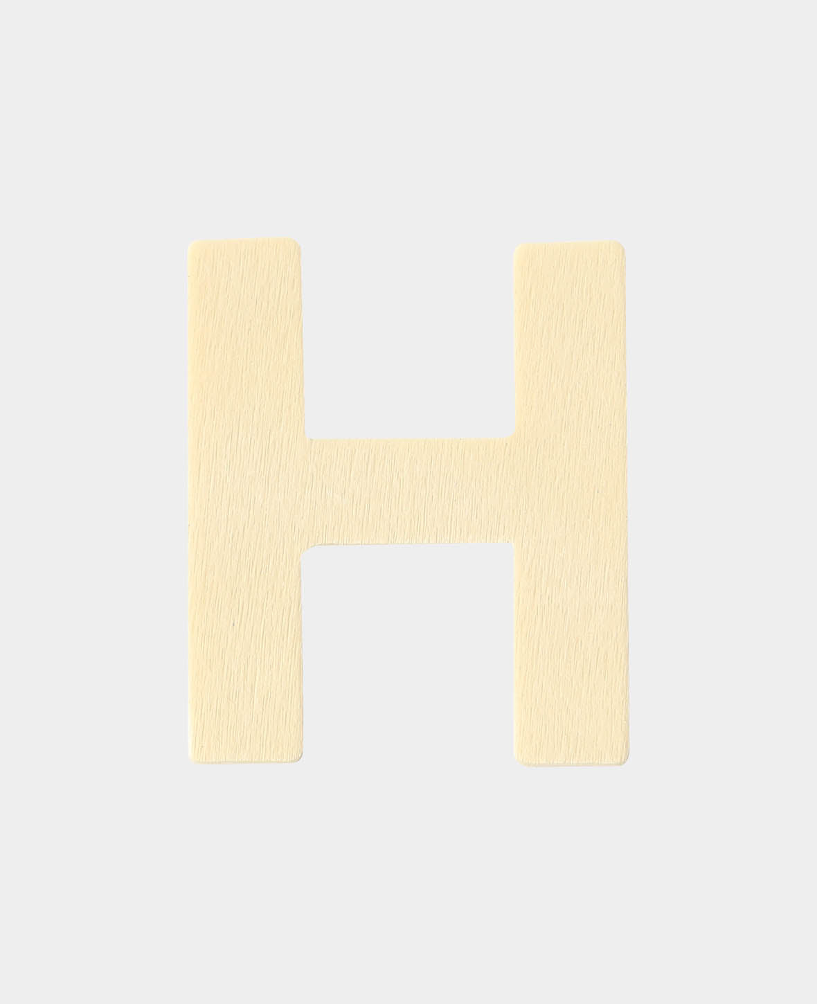 Wooden Letter H, 3.3 x 0.3 x 4 cm, Brown, 1 pc.