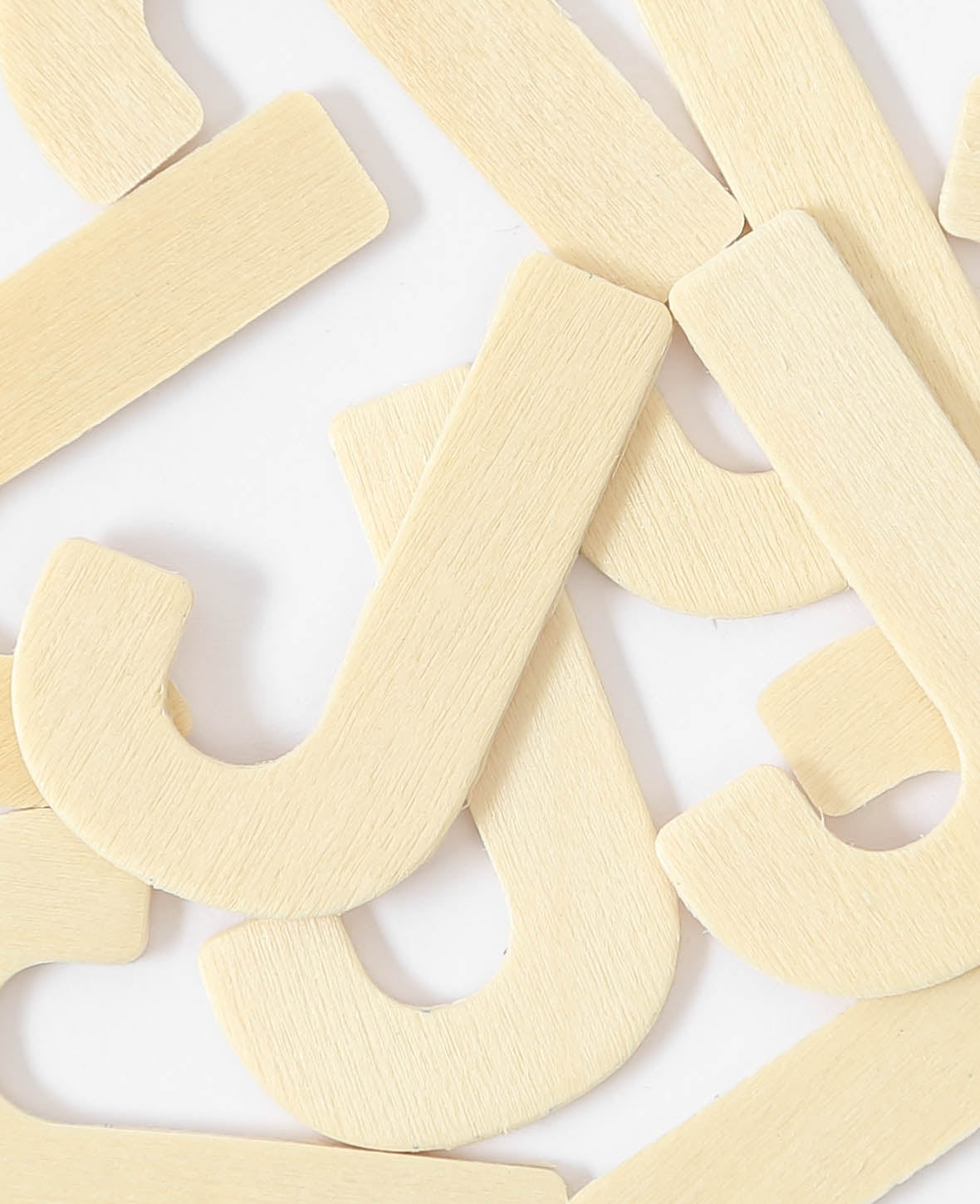 Wooden Letter J, 2.6 x 0.3 x 4 cm, Brown, 1 pc.