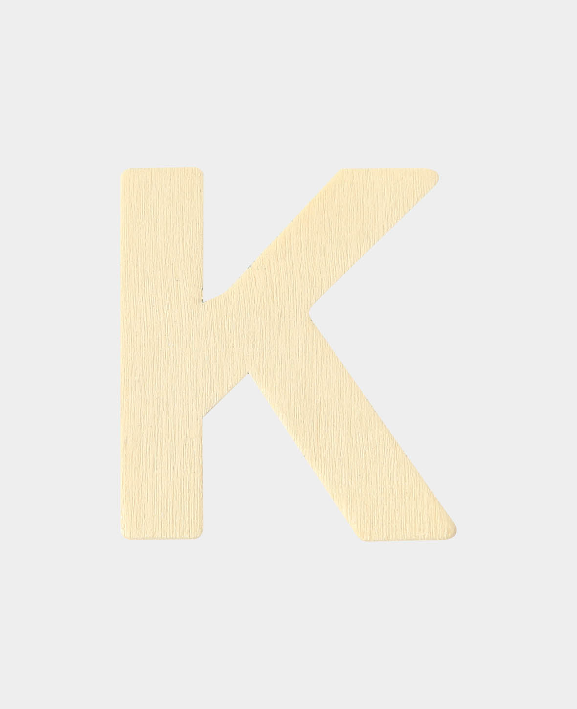 Wooden letter K, 3.6 x 0.3 x 4 cm, Brown, 1 pc.