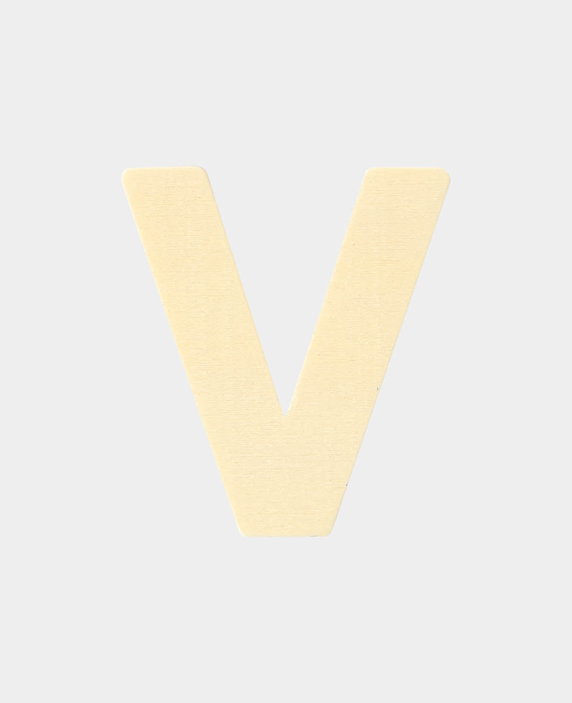 Wooden letter V, 3.5 x 0.3 x 4 cm, Brown, 1 pc.