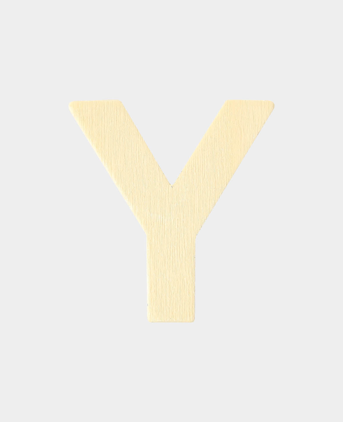 Wooden Letter Y, 3.7 x 0.3 x 4 cm, Brown, 1 pc.