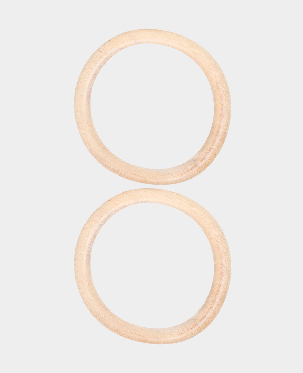 Wooden ring set, set with two untreated wooden hoops, natural, ø 105 x 10 mm, 2 rings
