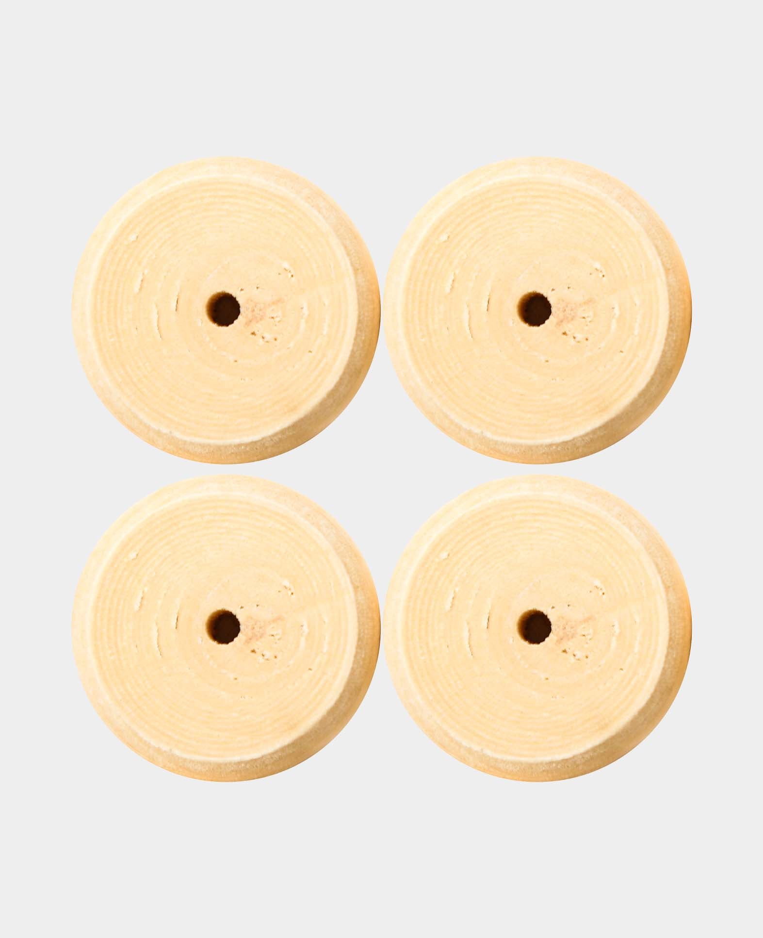Roues en bois, ø 30 x 10 mm, marron, 4 pcs
