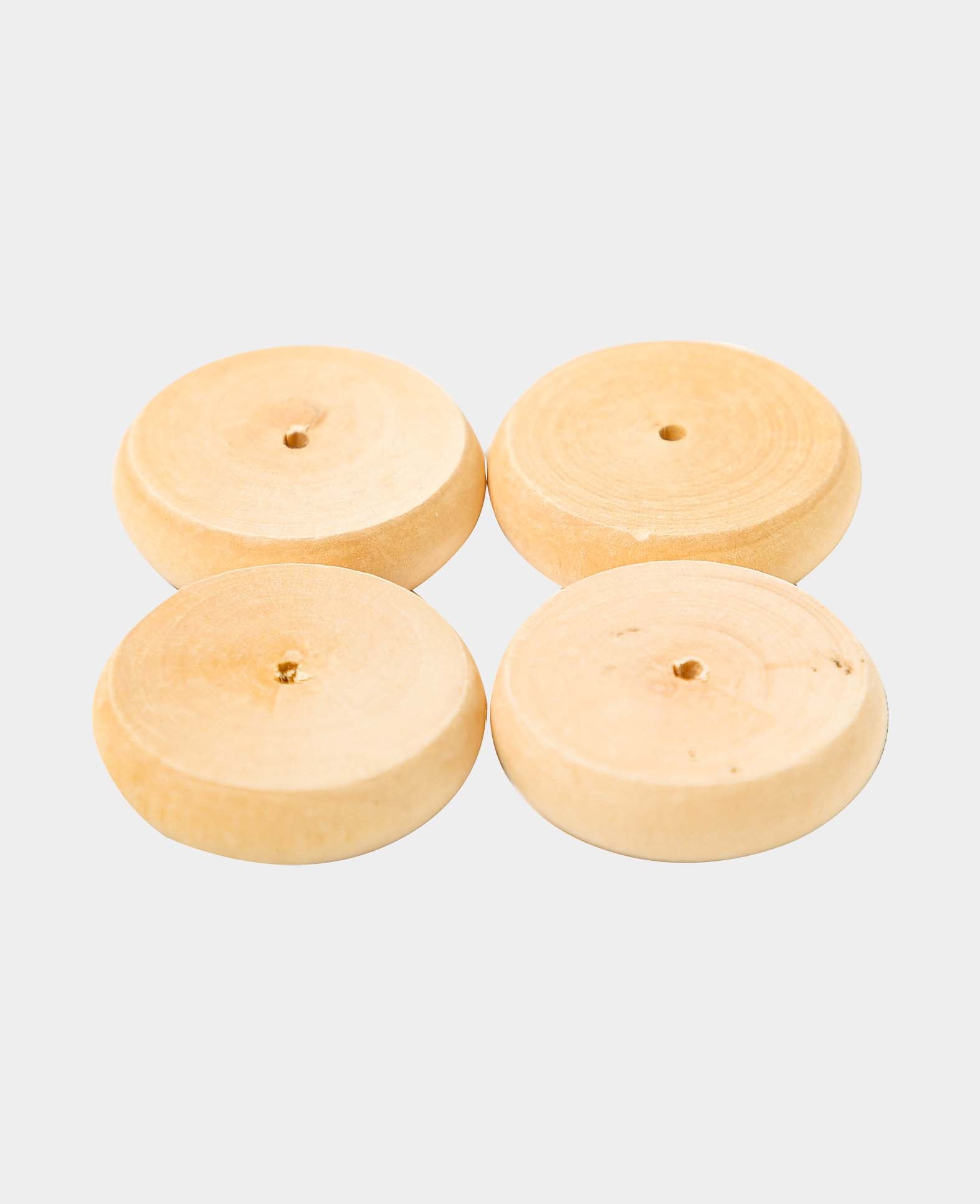 Roues en bois, ø 40 x 10 mm, marron, 4 pcs.