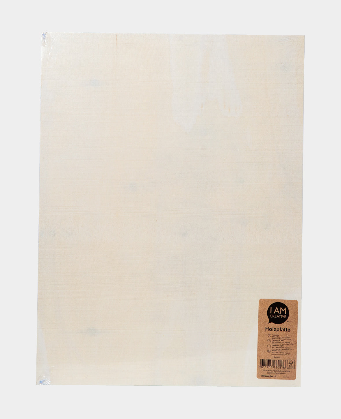 Wooden plate, rectangular, brown, approx. 30 x 40 x 0.4 cm, 1 pc.