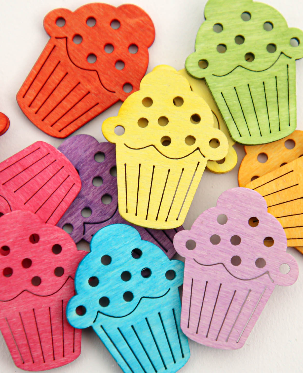 Streuteile Muffins, Bunt, ca. 4 cm, 12 Stk.