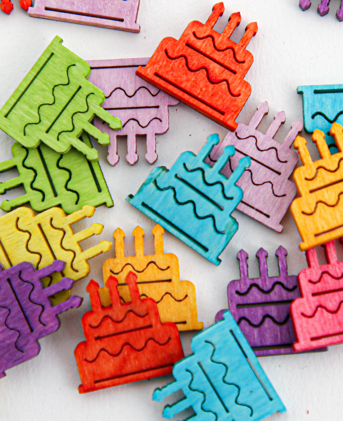 Streuteile Kuchen, Bunt, ca. 2 cm, 24 Stk.
