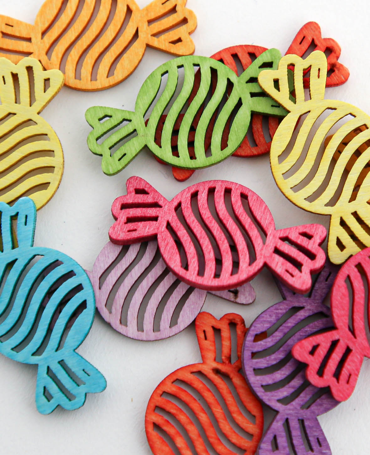 Streuteile Bonbons, Bunt, ca. 4 cm, 12 Stk.