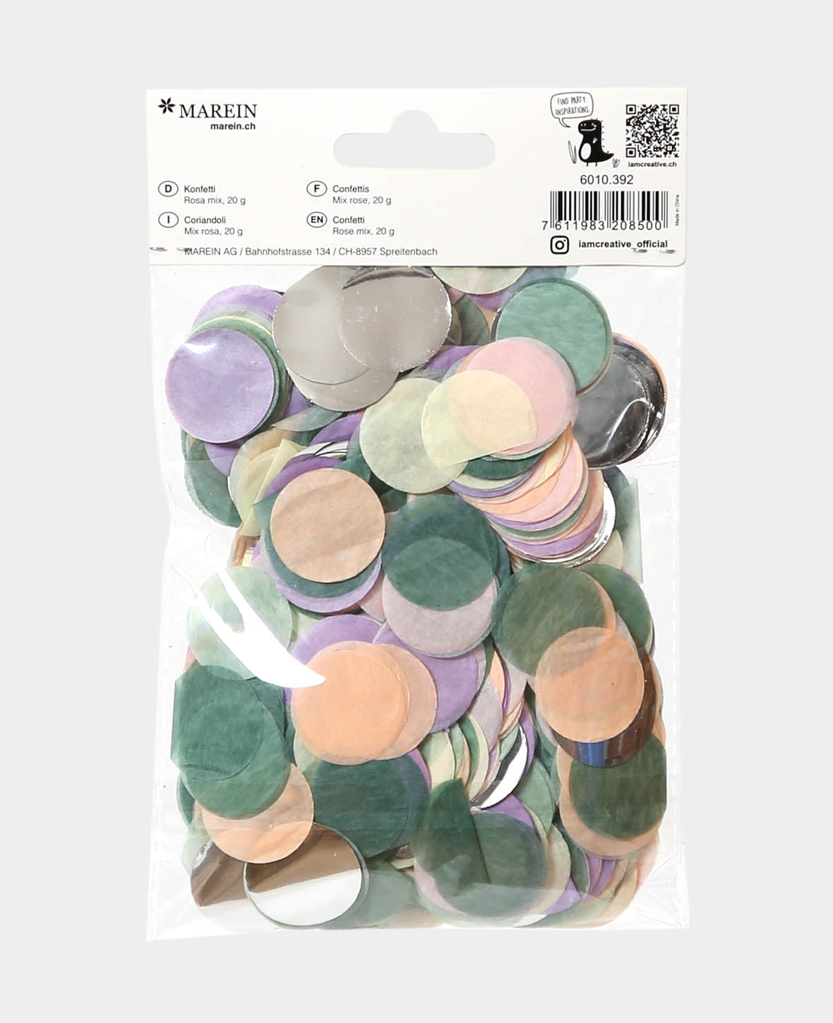 Rosa Konfetti Mix, 20g
