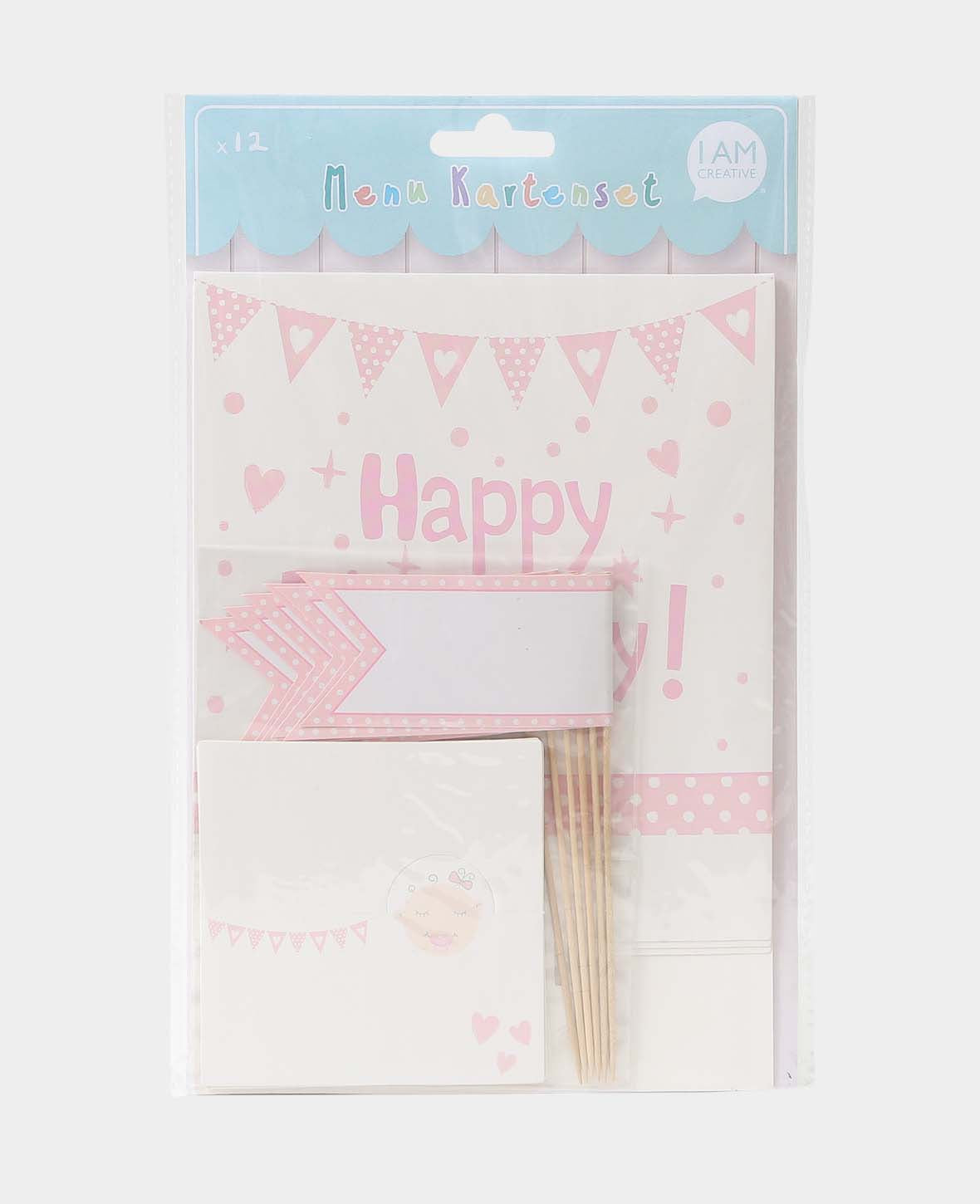 Baby Menu Kartenset, Girl
