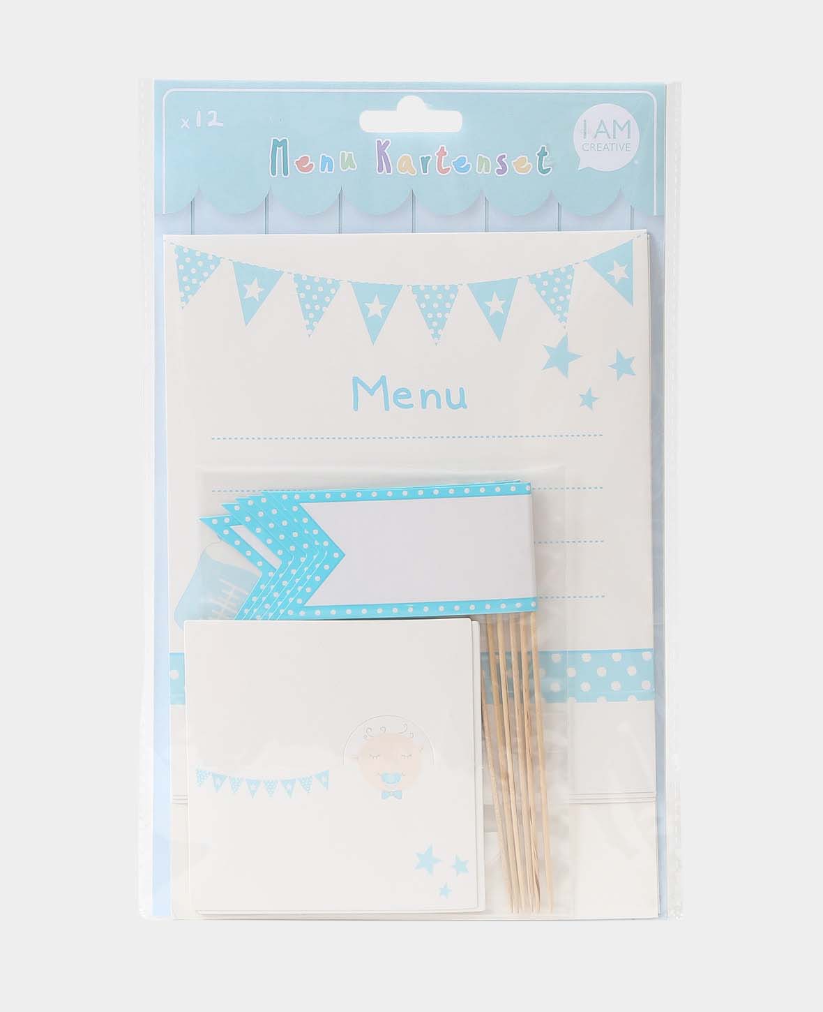 Lot de cartes pour menu bébé, Garçon