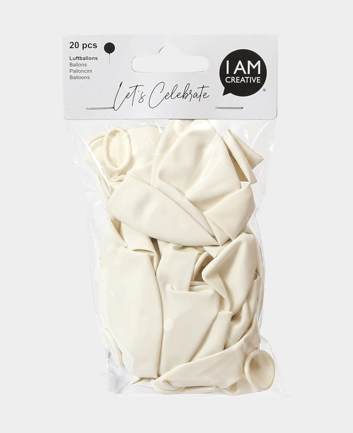 Let's Celebrate, Balloons, 20 pieces in white, approx. ø 27 cm