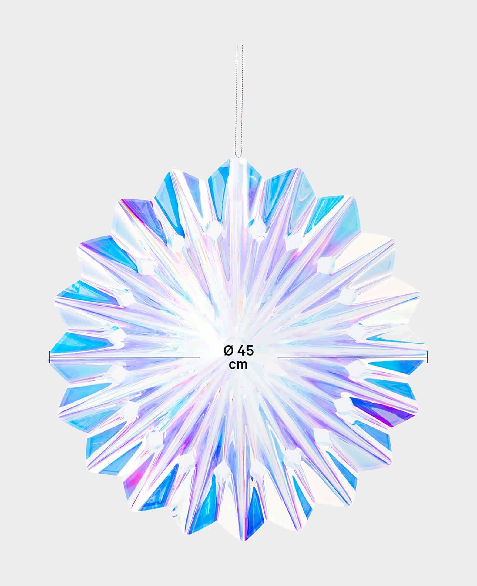 Decorative Hanging Fan, ideal for parties, weddings, birthdays and other festive occasions, iridescent/rainbow, ø 45 cm
