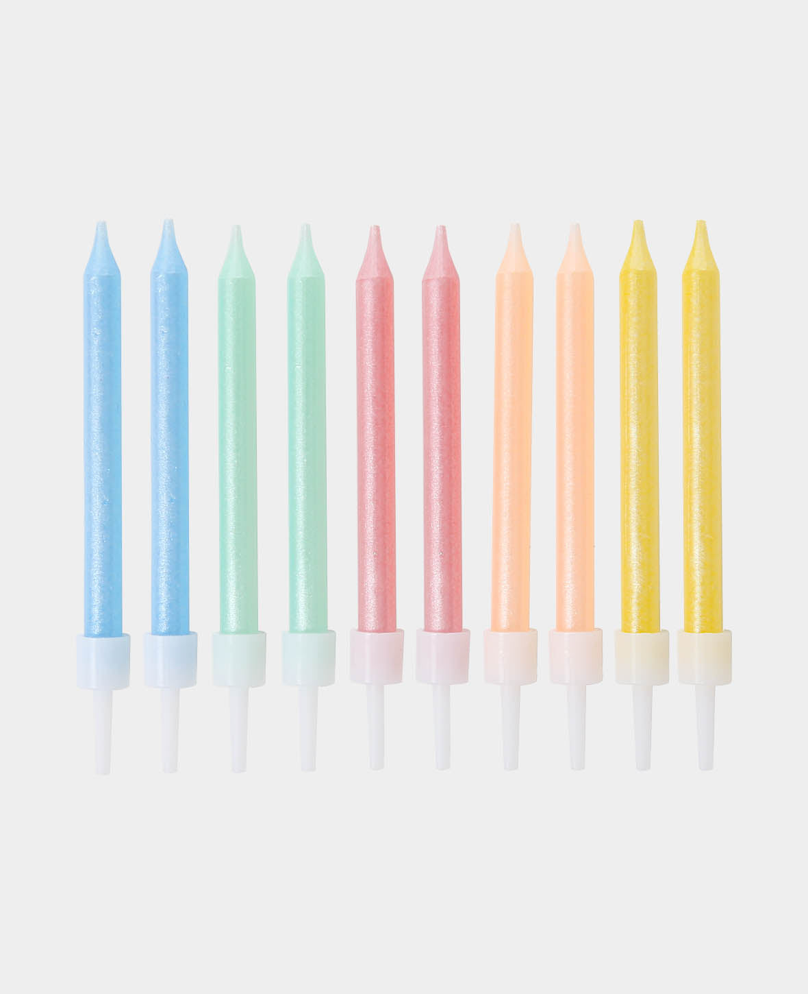 Tortenkerzen pearl ink. Halter, 10 Stk.