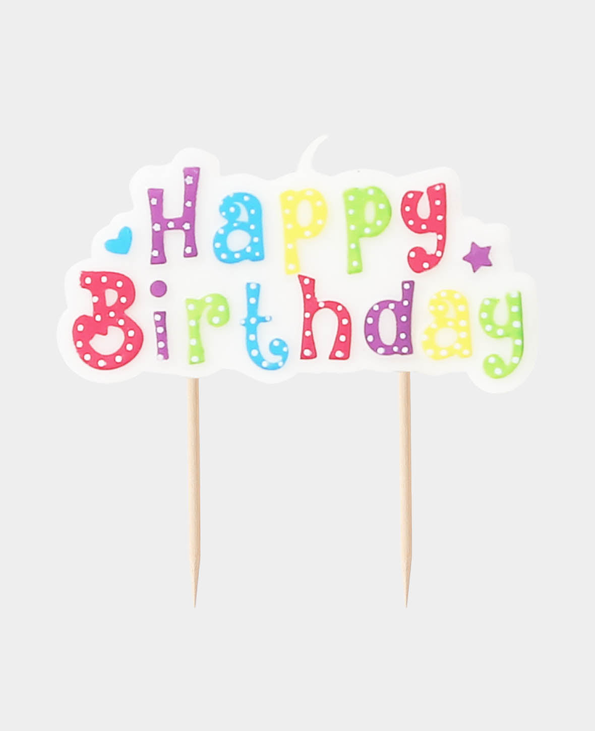Happy Birthday Cake Candle, Colorful, 1 pc.