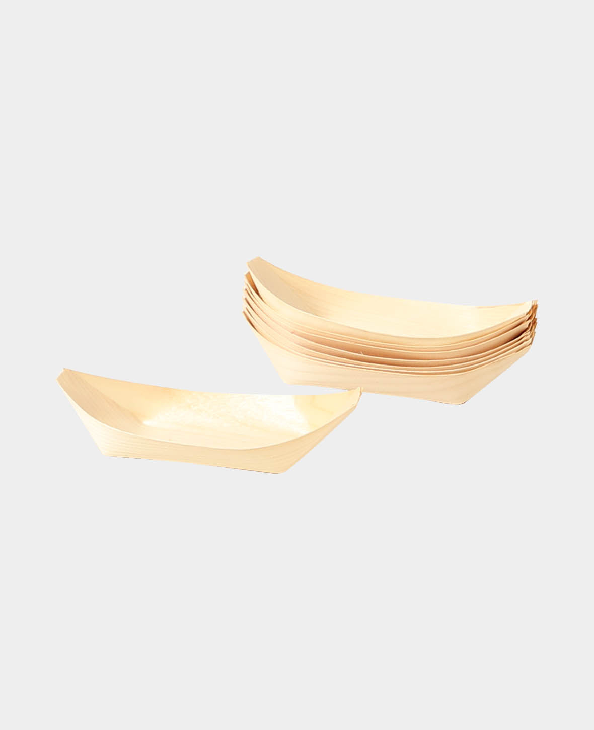 Barquettes à snack, saladiers apéritifs en bois pour fêtes, anniversaires et événements, sylviculture durable, 17 x 8,7 cm, 20 pièces