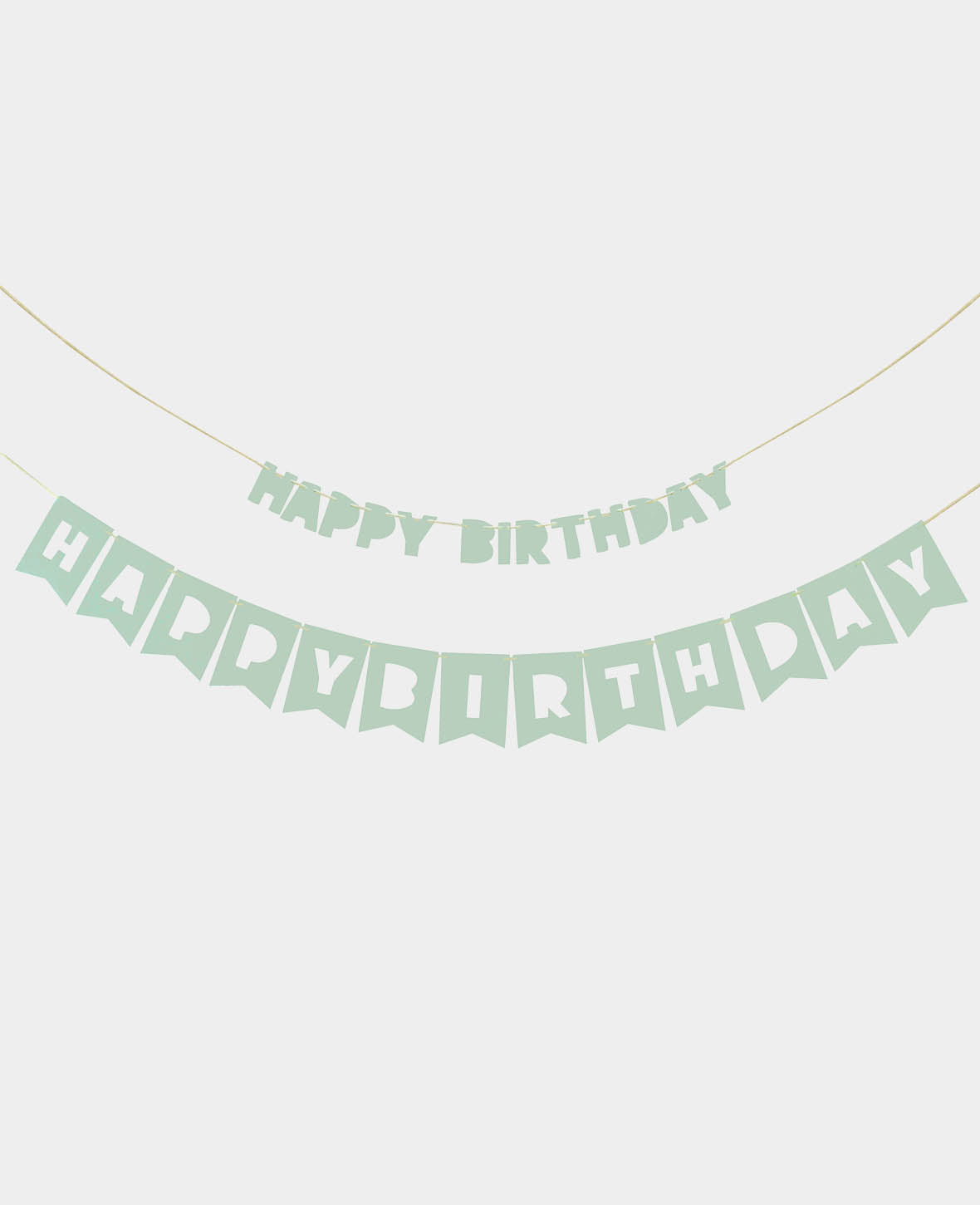 Garland Birthday mint 230 cm, 2 pcs.