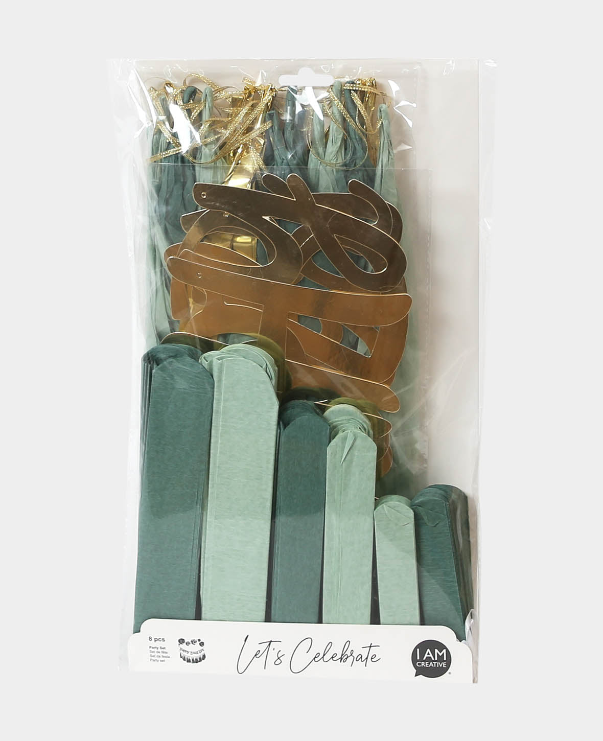Party Set, Mint / Gold, 8 tlg.