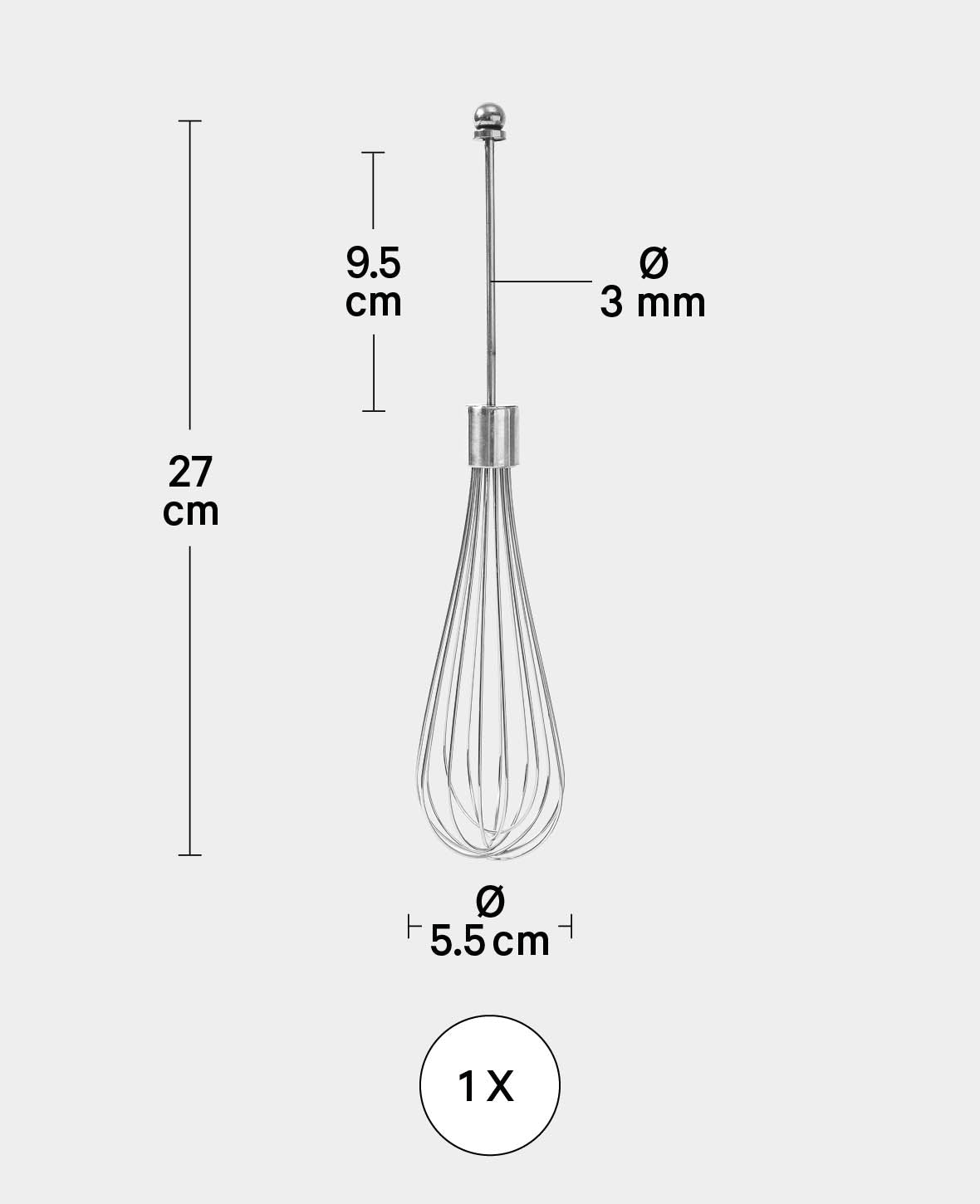 Fouet accessoire FIMO, 26,5 cm