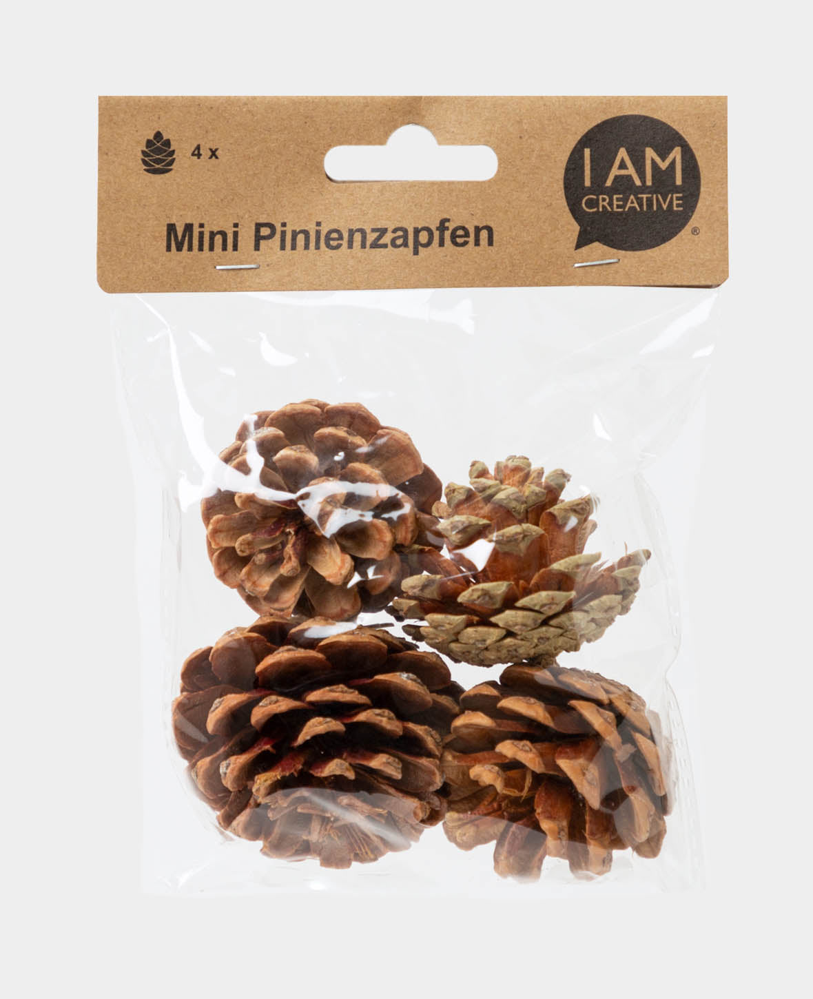 Mini Pinienzapfen, Natur, ca. ø 35 x 40 mm, 4 Stk.