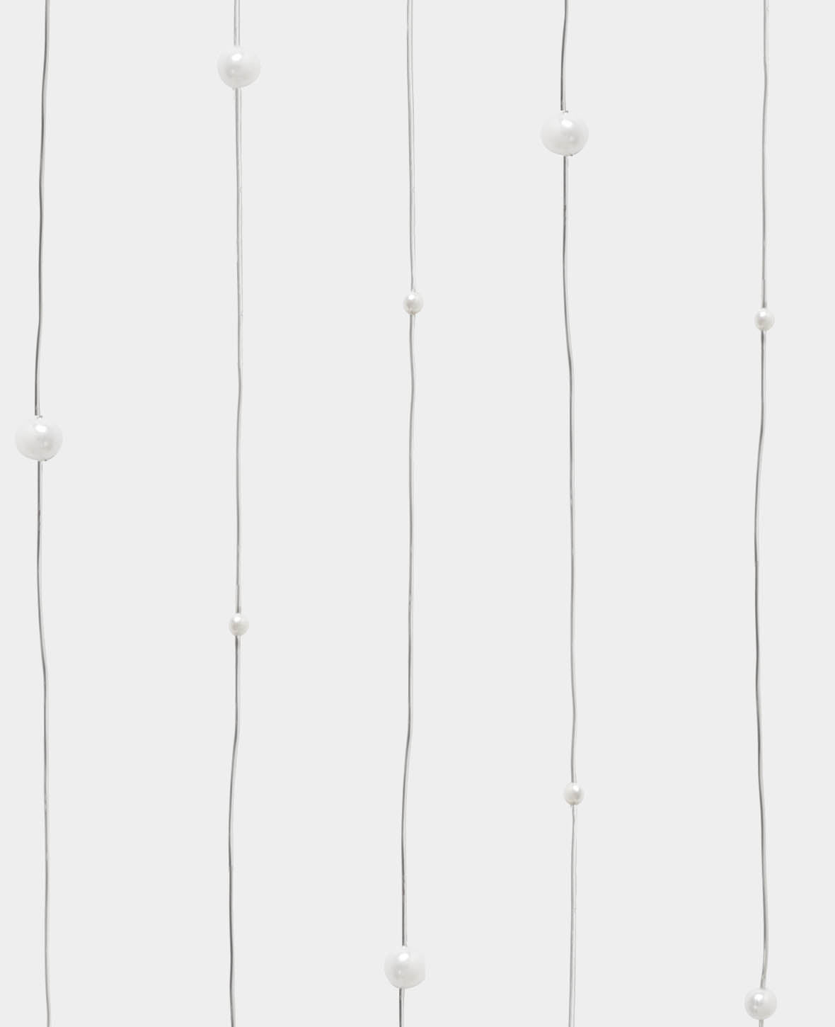 Wire with Beads, white, 20 m
