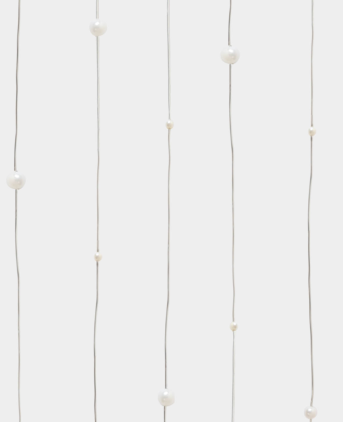 Wire with beads, cream, 20 m