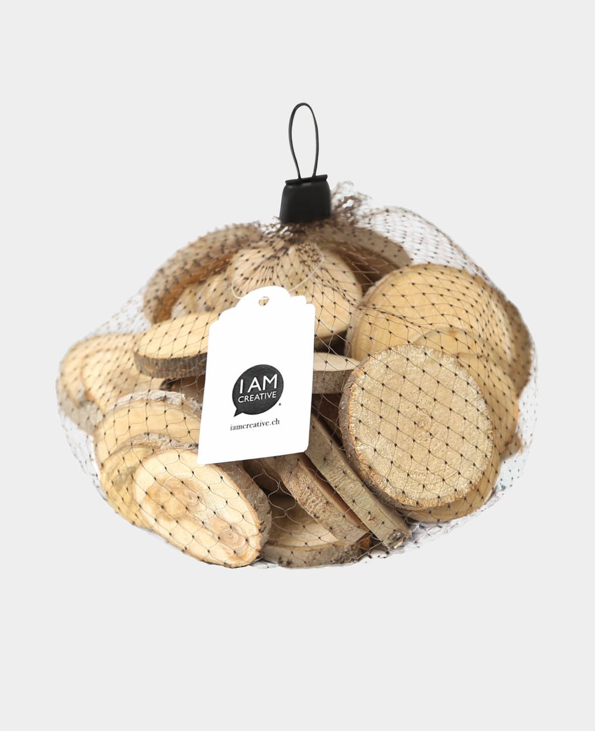 Rondins de bois ronds, marron, env. ø 3-6 x 0.8 cm, 200 g en filet