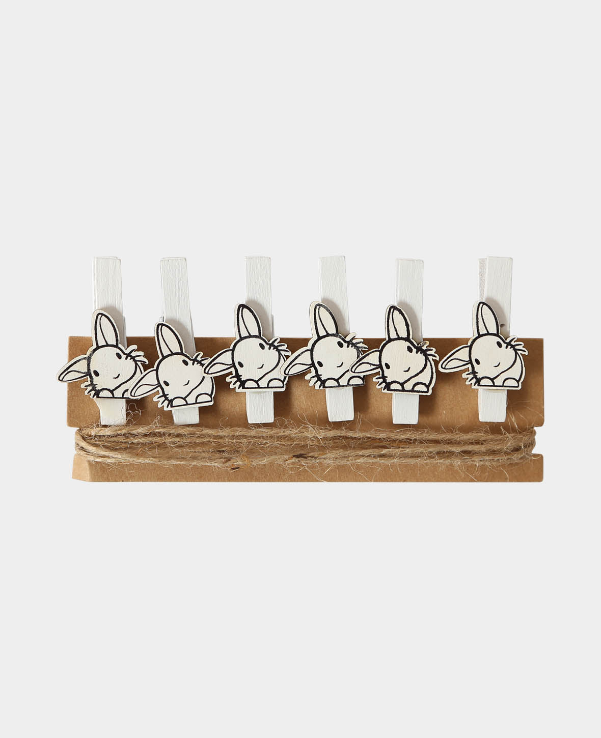 Pince à linge en bois Lapin I, 6 pcs.